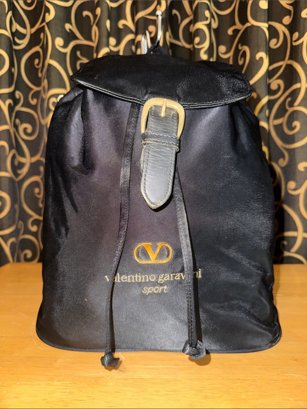 Valentino Garavani vintage authentic Sport Line backpack in classic black nylon
